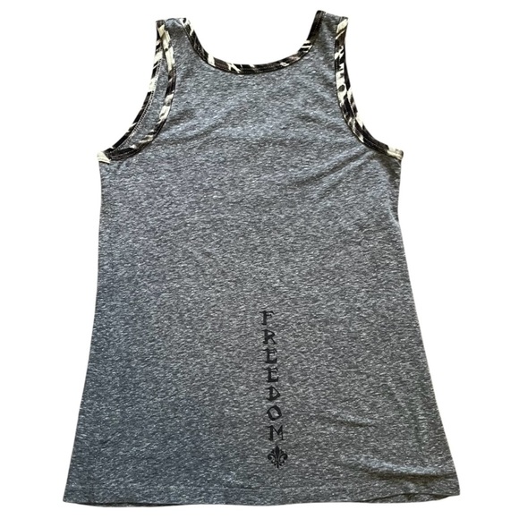 Institute Liberal cotton blend gray sunburst Tank Top M graphic design in back - Picture 9 of 14